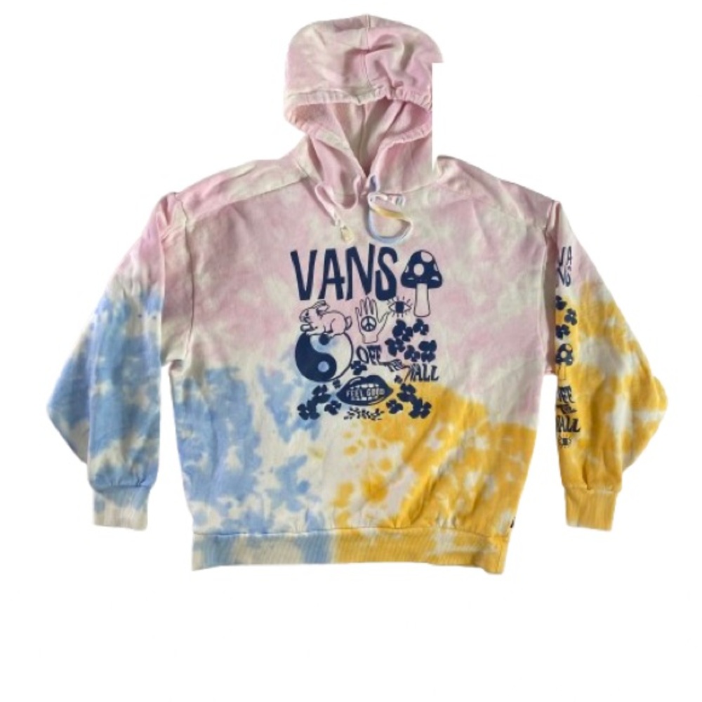 Vans Men's Unisex Off The Wall Tie-Dye Hoodie Size S Floral Skatewear Streetwear